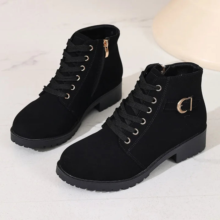 Solène | Bottines Rangers à Lacets et Zip