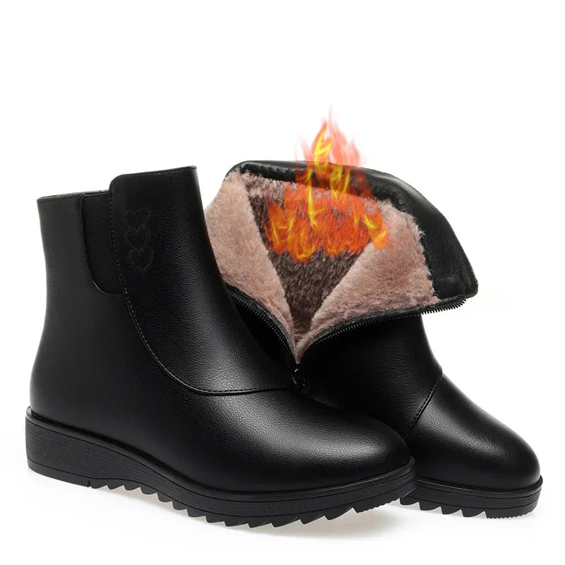 Mathilde | Bottines Fourrées à Zip Latéral