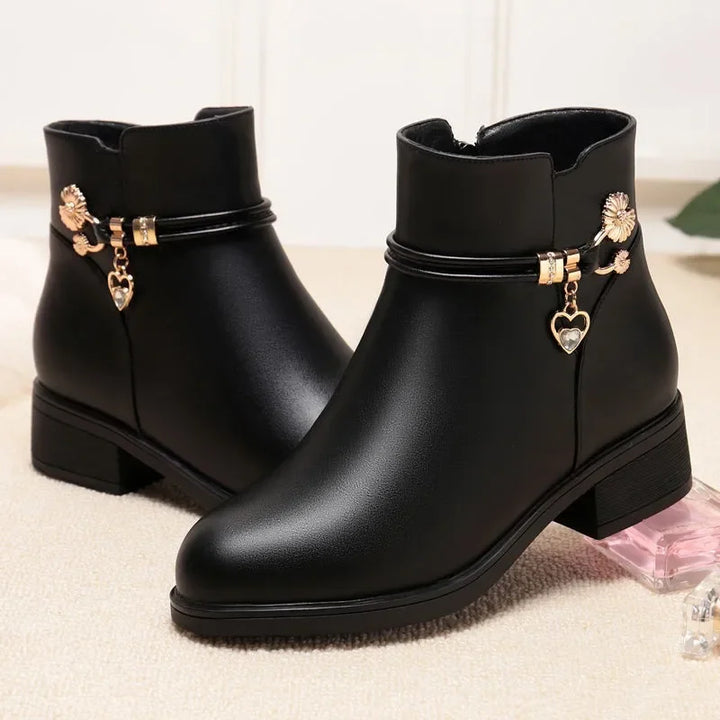 Constance | Bottines Doublées à Talon Bas
