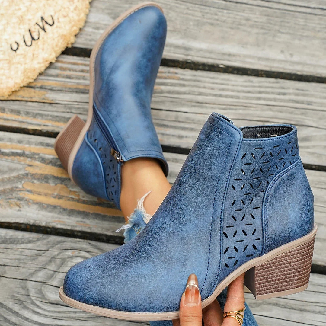 Garance | Bottines Western à Talon Mi-Haut