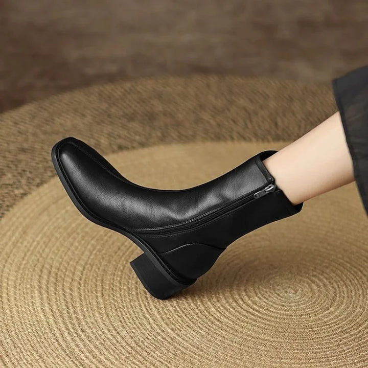 Joséphine | Bottines Orthopédiques Bout Carré à Talon Bloc