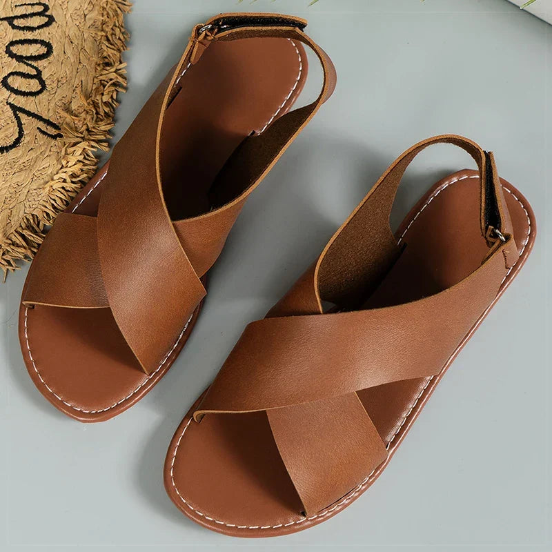 Camille | Sandales Plates à Brides Croisées