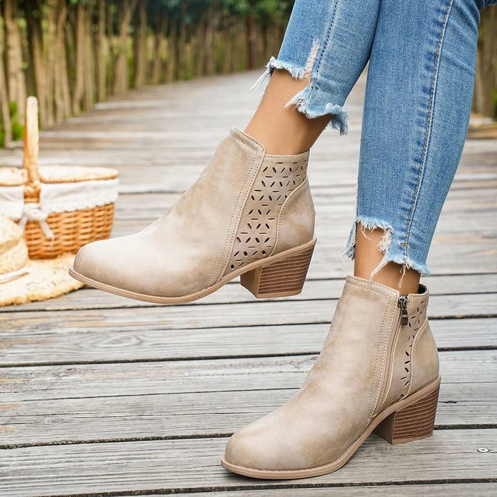 Gabrielle | Bottines Western à Talon Mi-Haut