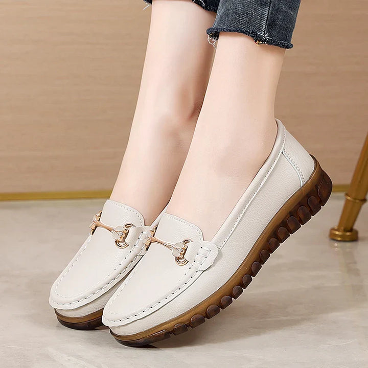 Yvette | Mocassins en Cuir Véritable