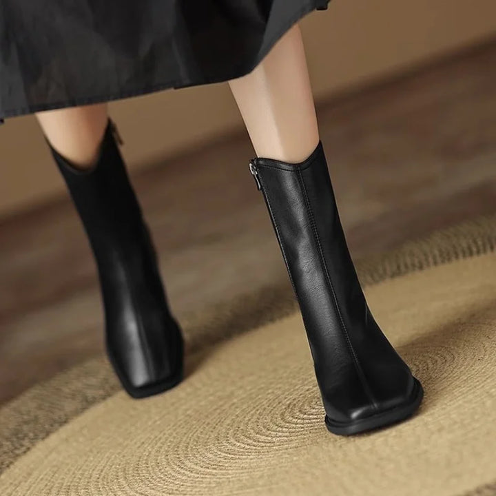 Joséphine | Bottines Orthopédiques Bout Carré à Talon Bloc
