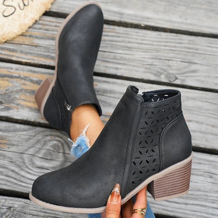 Gabrielle | Bottines Western à Talon Mi-Haut