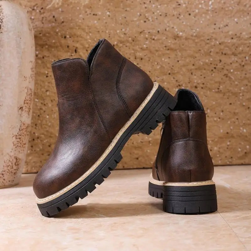 Rosalie | Bottines à Plateau et Zip Latéral