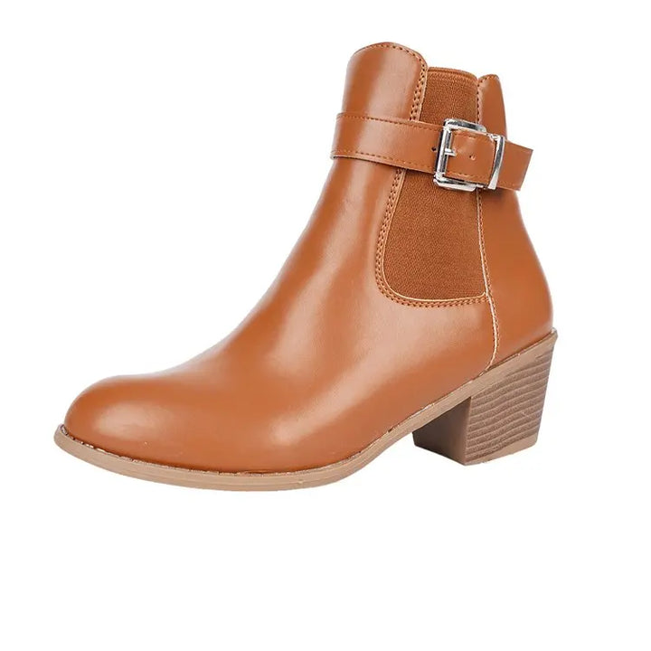 Joséphine | Bottines à Boucle et Talon Carré