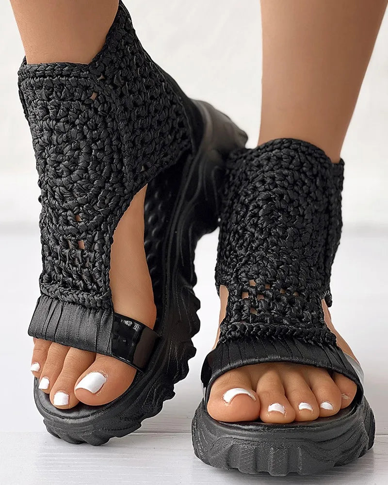Capucine | Sandales Plateforme Tressées
