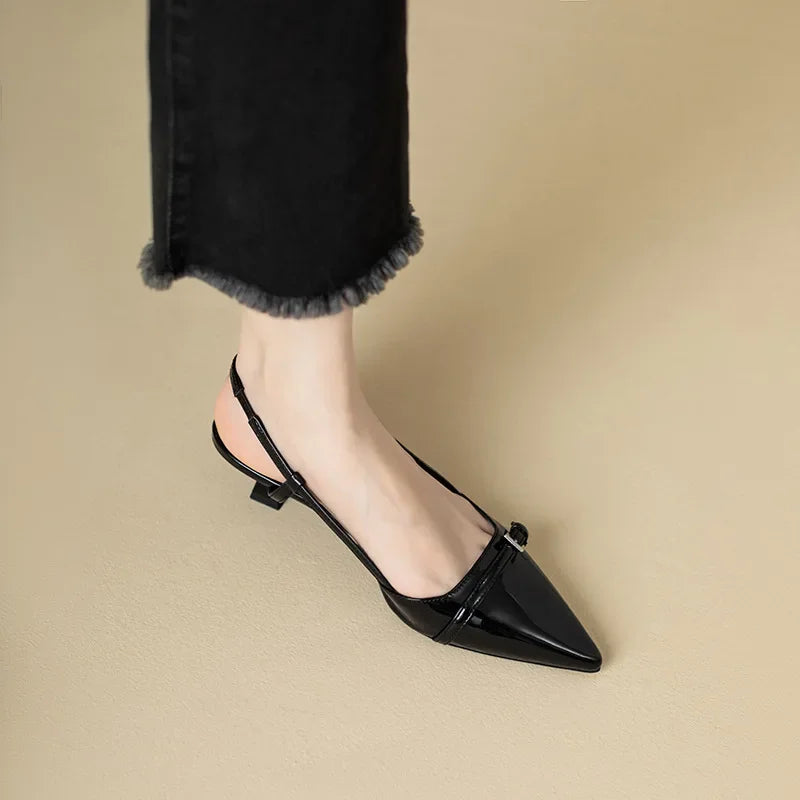 Mireille | Escarpins à Bride Arrière et Petit Talon