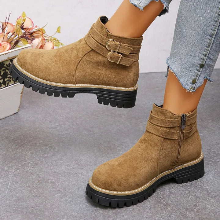 Héloïse | Bottines à Boucle et Zip Latéral