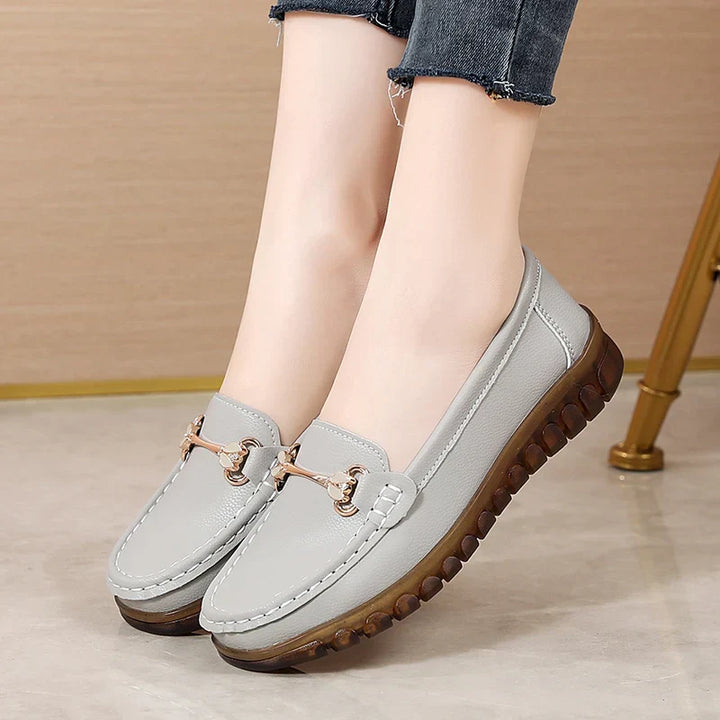 Yvette | Mocassins en Cuir Véritable