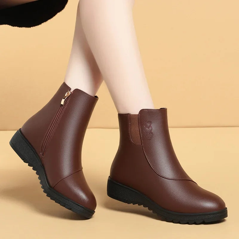 Elisa | Bottines Fourrées à Zip Latéral