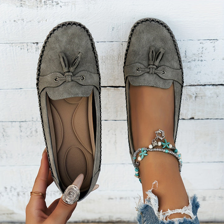 Sonia | Mocassins Effet Daim à Nœud