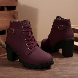 Romane | Bottines à Lacets et Boucle Métallique