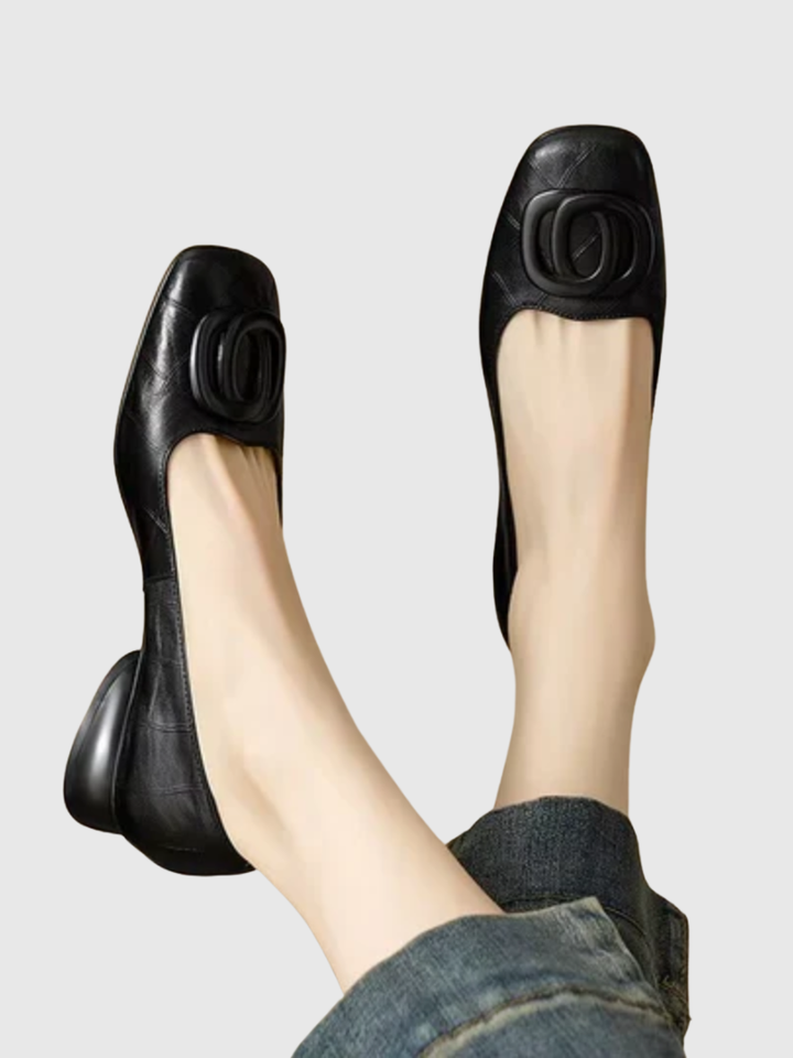 Ombeline | Ballerines en Cuir à Bout Carré