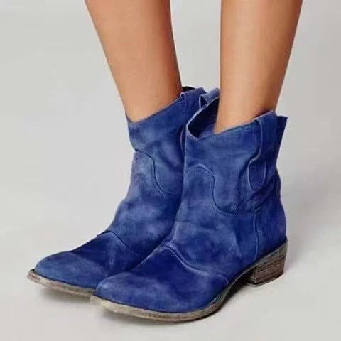 Delphine | Bottines en Suédine à Zip Latéral
