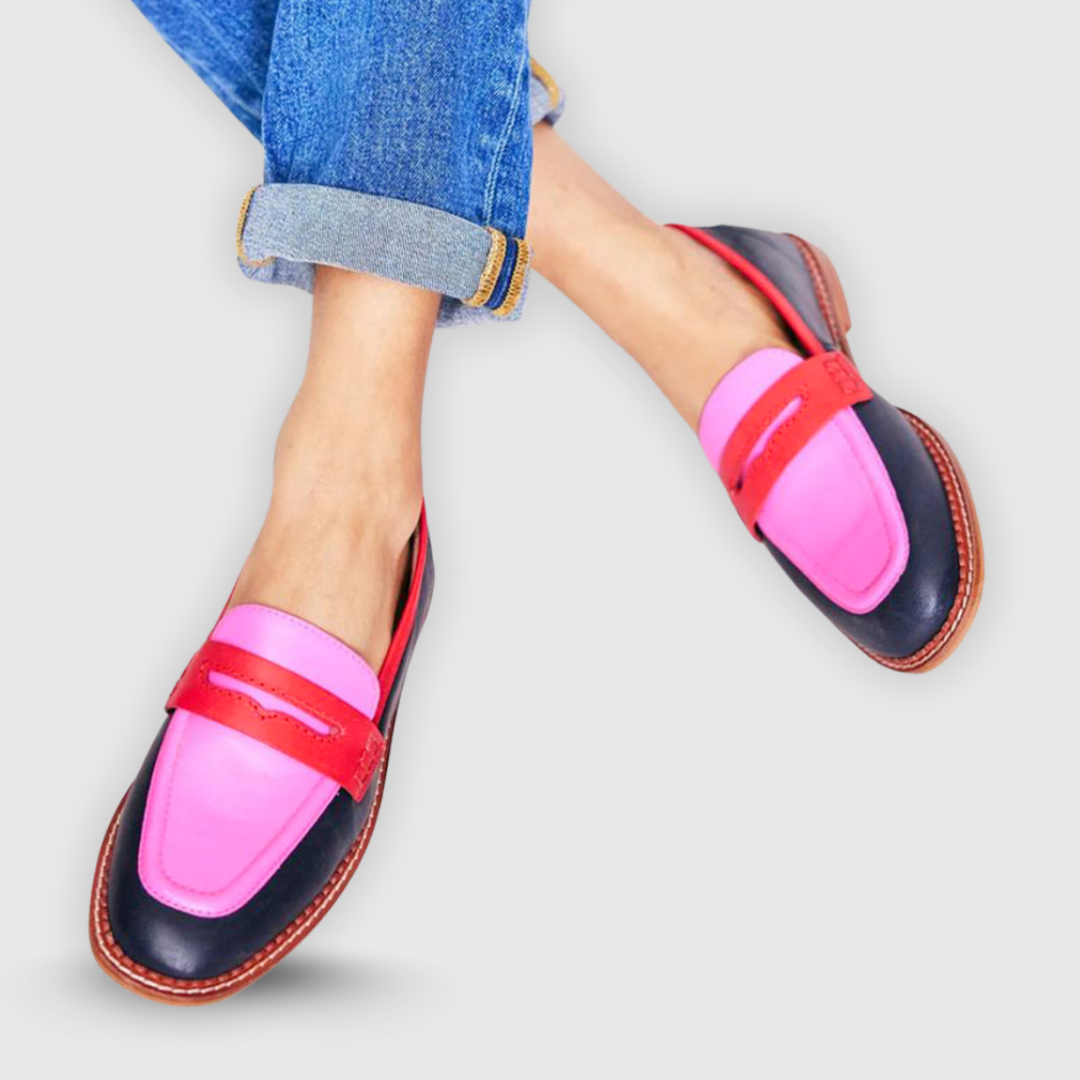 Adèle | Mocassins Bicolores à Semelle Souple