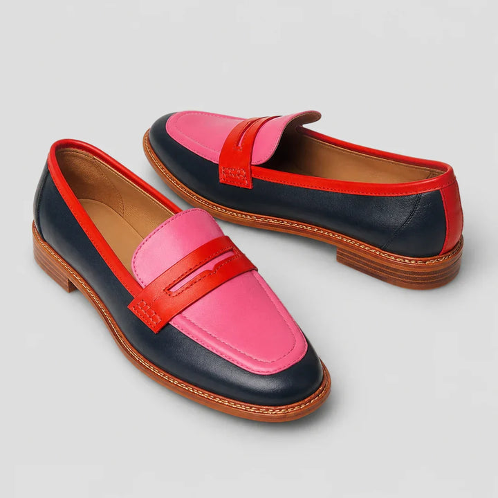 Adèle | Mocassins Bicolores à Semelle Souple
