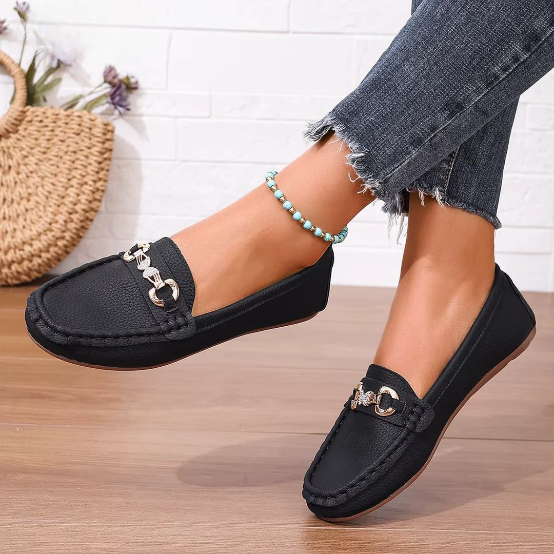 Corentine | Mocassins à Détail Chaîne