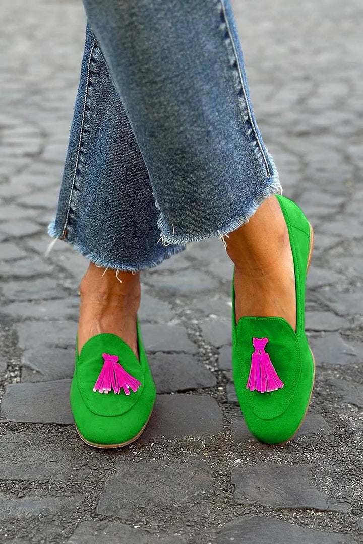 Ysabeau | Mocassins à Glands Contrastés