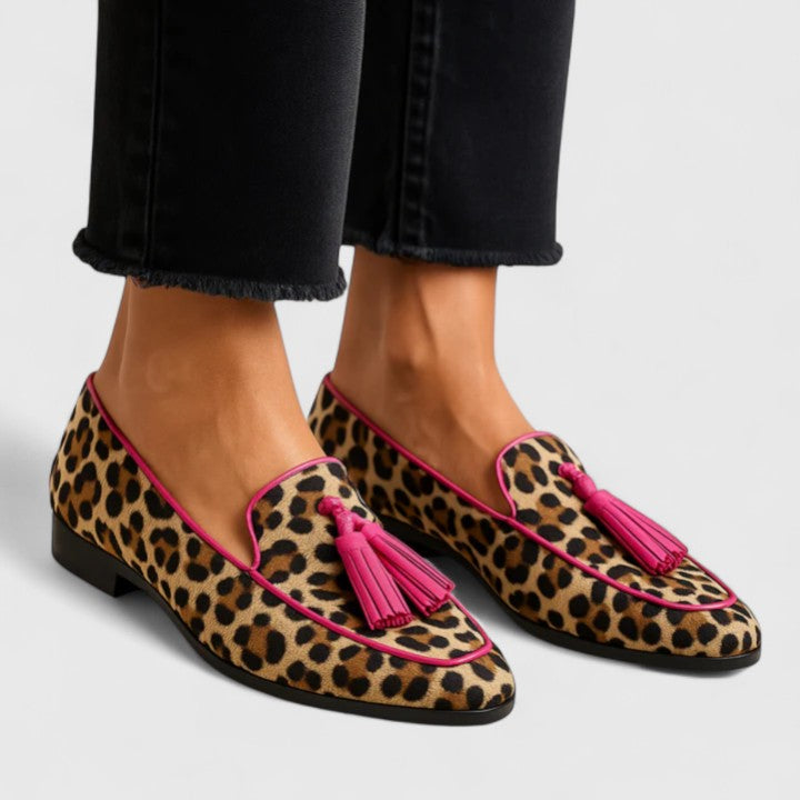 Amarante | Mocassins à Imprimé Léopard
