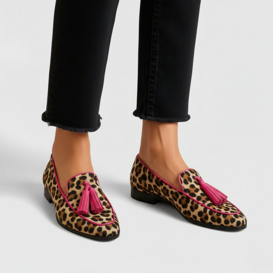 Amarante | Mocassins à Imprimé Léopard