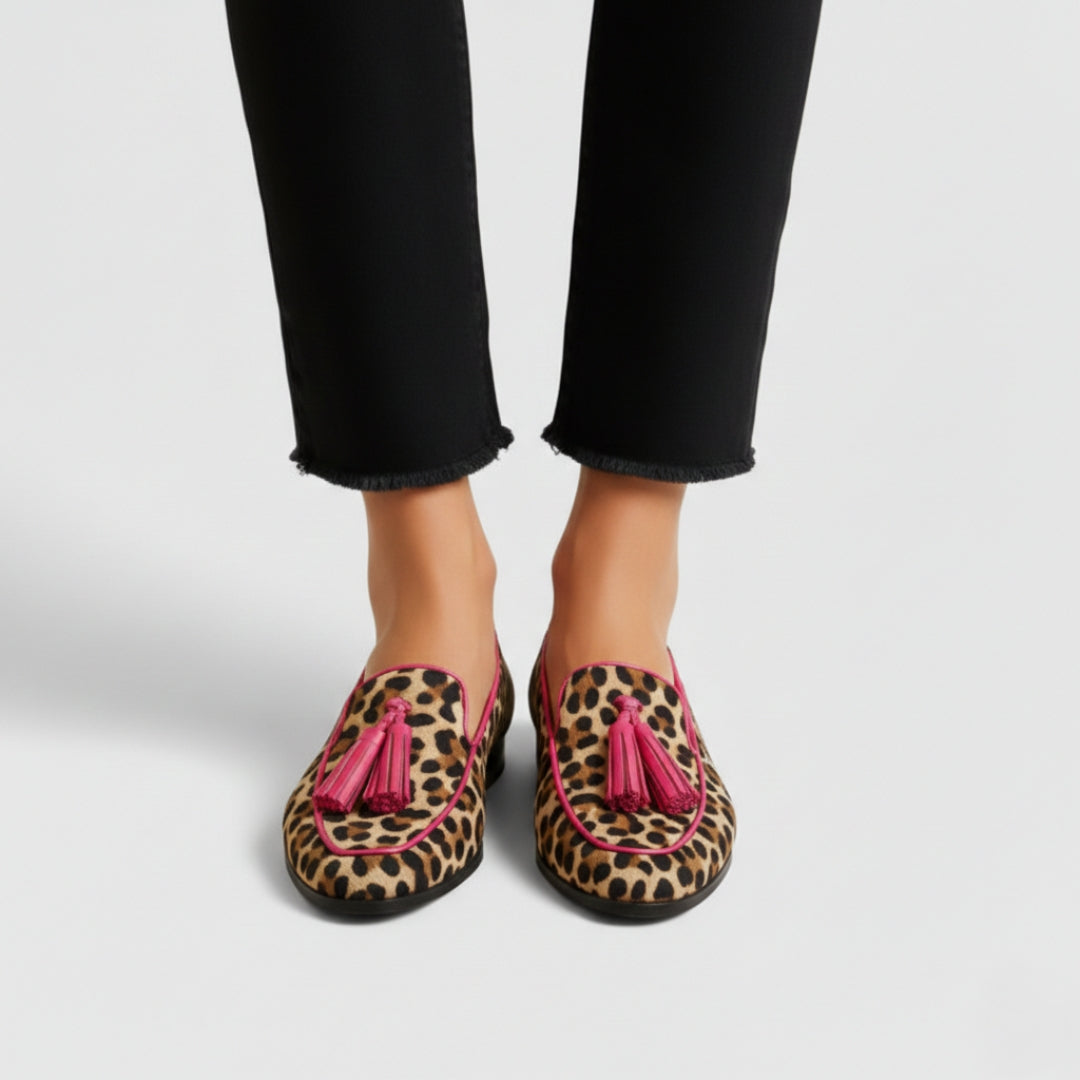 Amarante | Mocassins à Imprimé Léopard