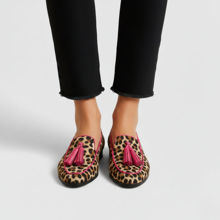 Amarante | Mocassins à Imprimé Léopard