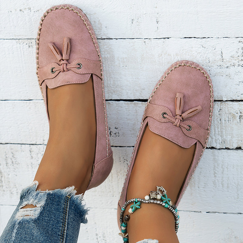 Margot | Mocassins en Suédine à Nœud