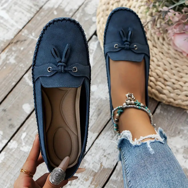 Margot | Mocassins en Suédine à Nœud