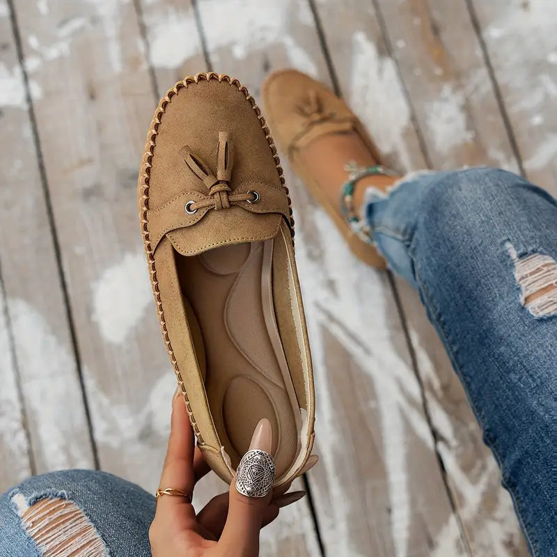 Margot | Mocassins en Suédine à Nœud