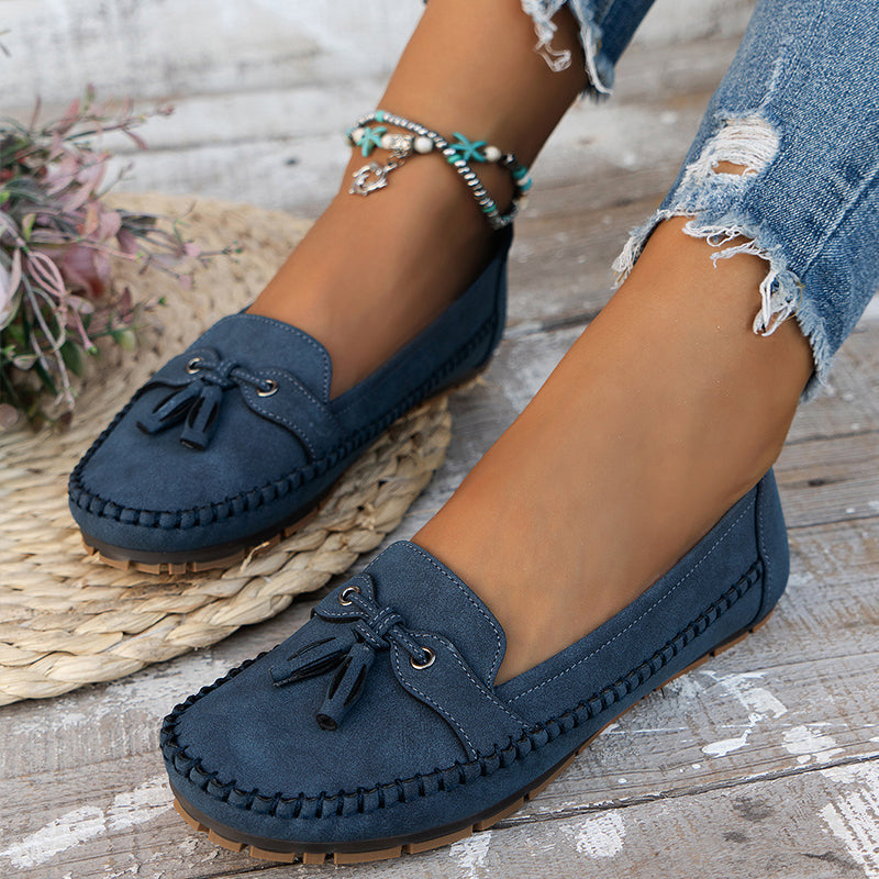 Margot | Mocassins en Suédine à Nœud