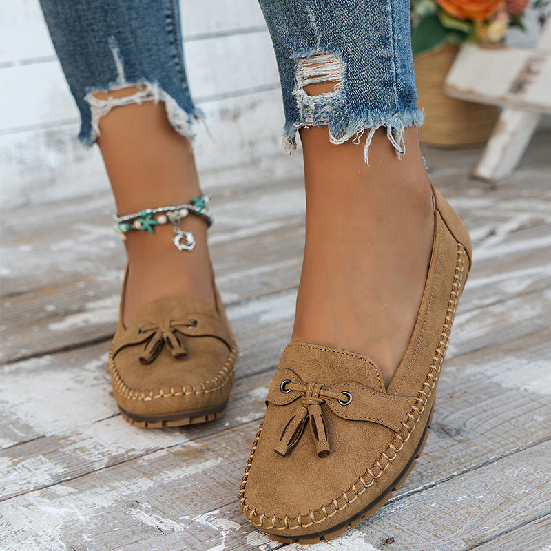Margot | Mocassins en Suédine à Nœud