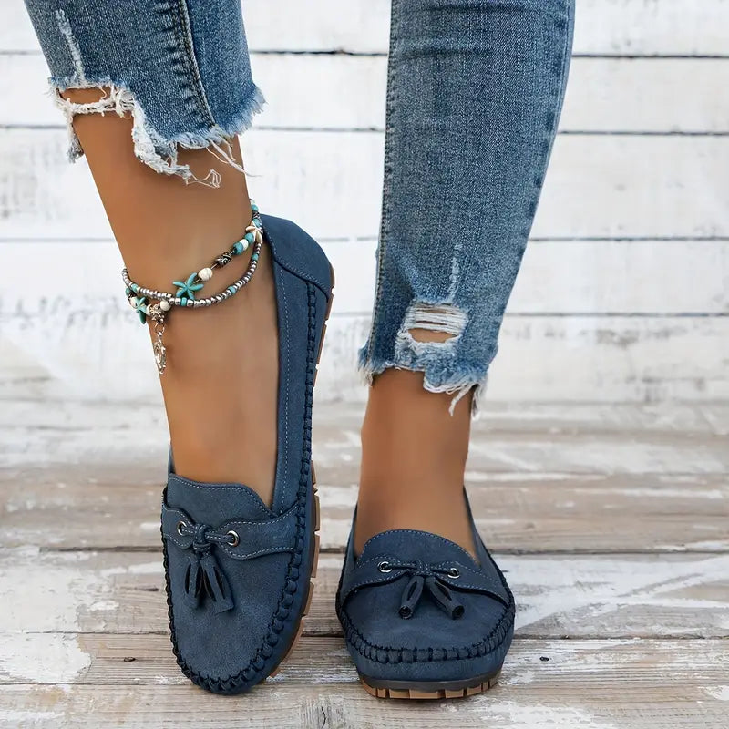 Margot | Mocassins en Suédine à Nœud