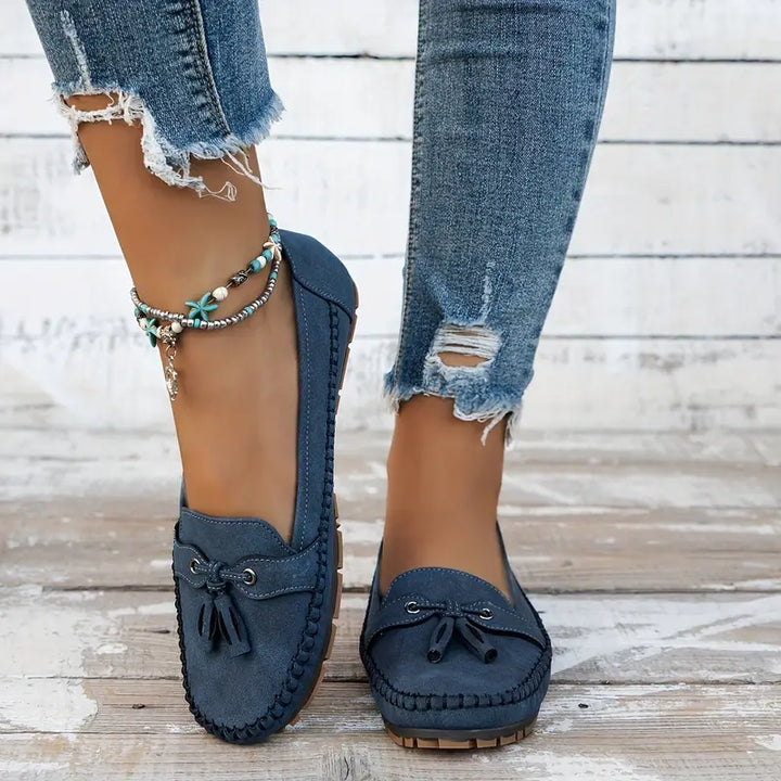 Margot | Mocassins en Suédine à Nœud