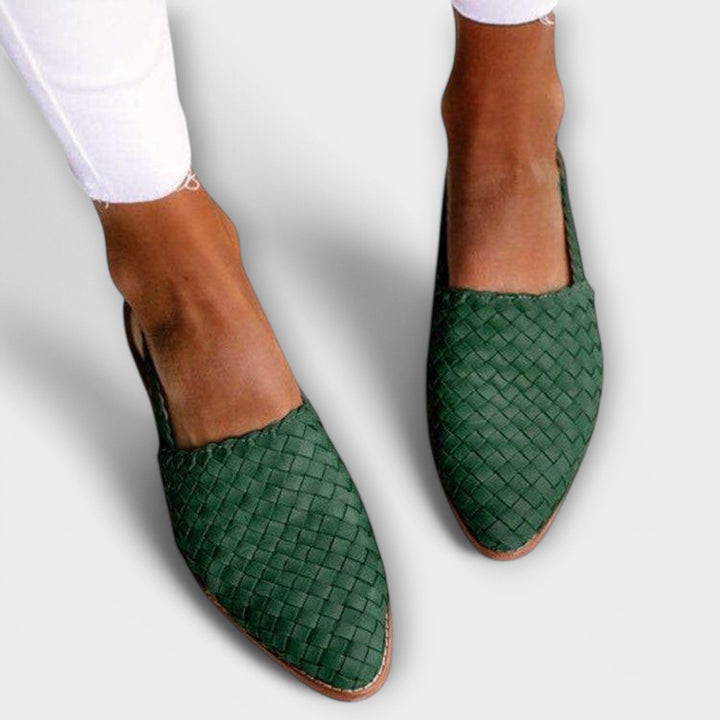Auréline | Mocassins Tressés à Bride Arrière