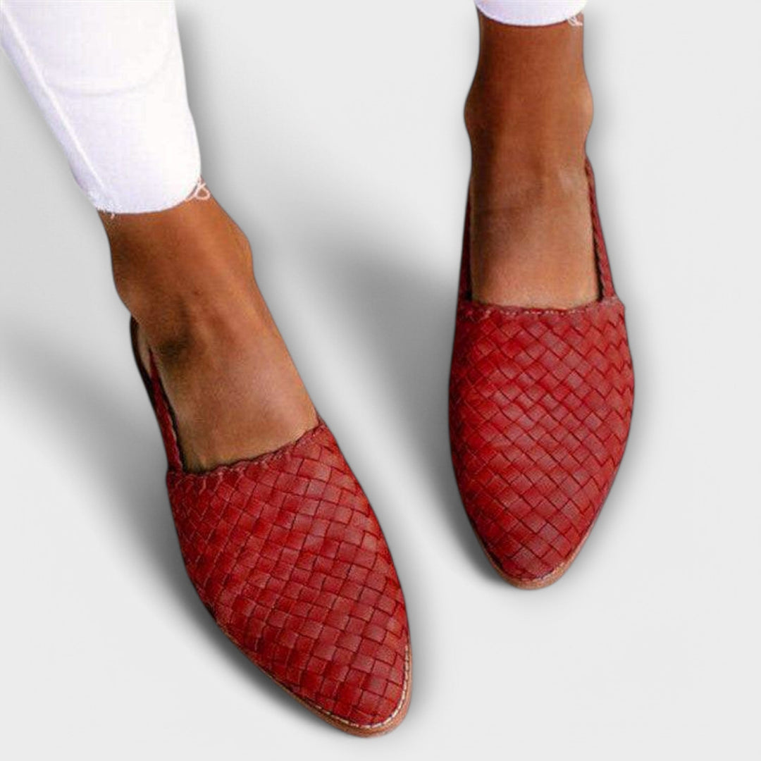 Auréline | Mocassins Tressés à Bride Arrière