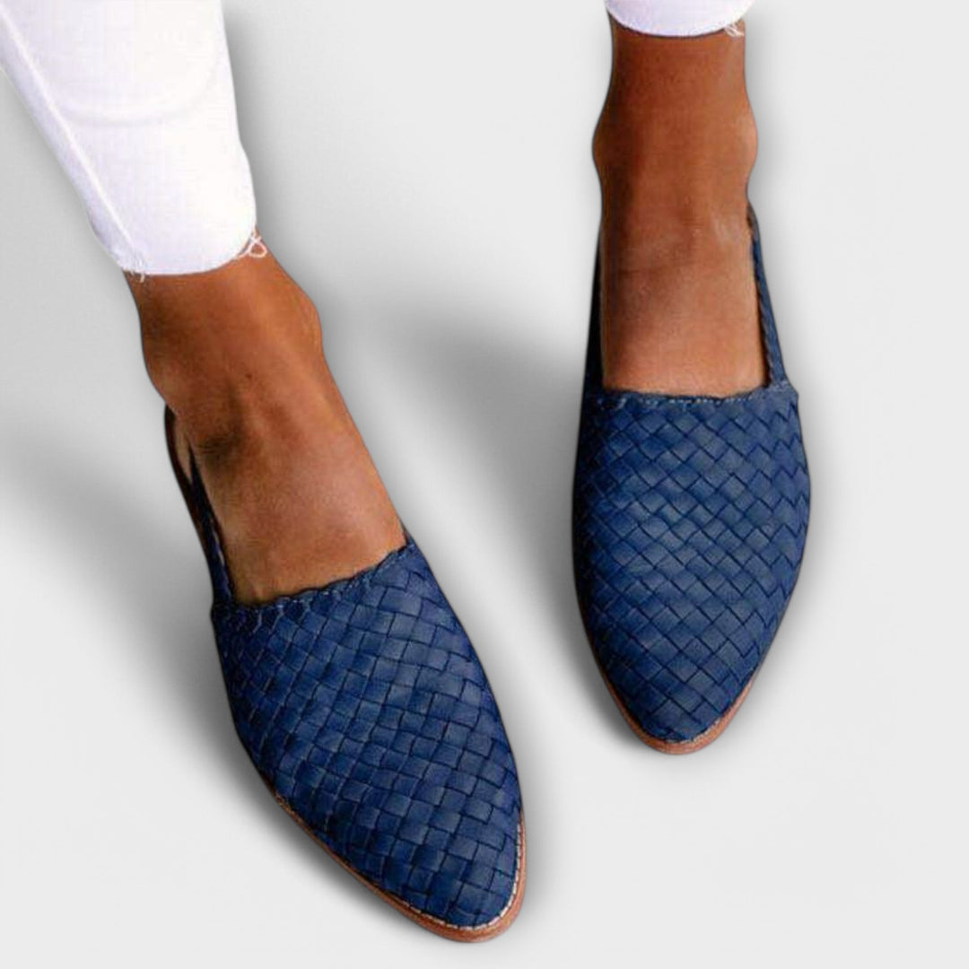 Auréline | Mocassins Tressés à Bride Arrière
