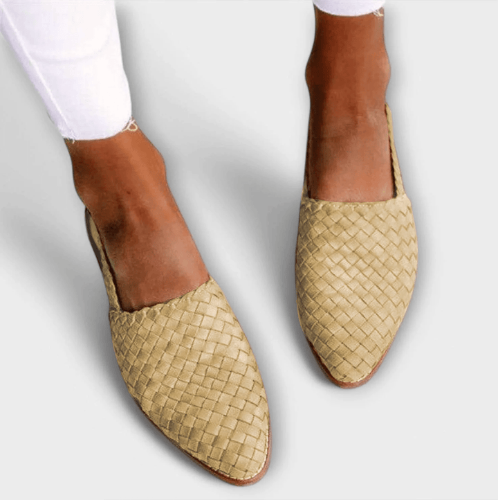 Auréline | Mocassins Tressés à Bride Arrière