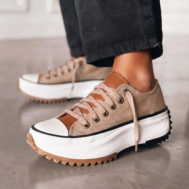 Danielle | Baskets en Toile à Lacets